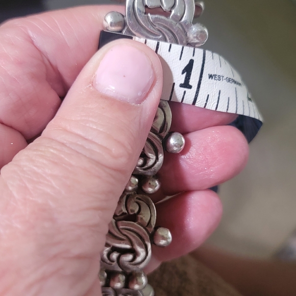 Vintage 925 Sterling Silver Bracelet made in Mexico 80 grams - Picture 9 of 16